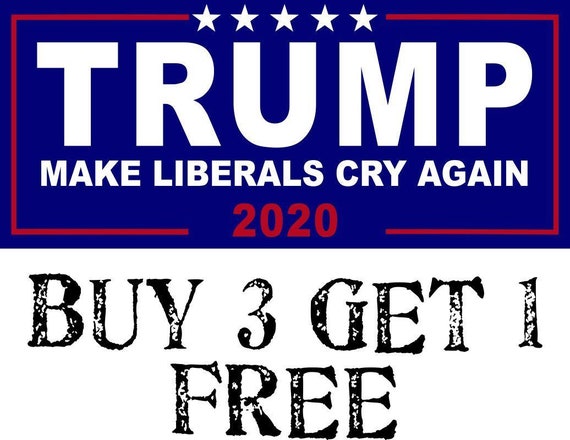 10pcs Donald Trump Bumper Sticker 2020 Make Liberals Cry Again Sticker Pack