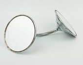 French Retro Chrome Double-sided Barber, Shaving, Table Mirror, 1970s