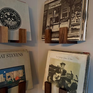 Handcrafted Wood Vinyl Record Wall Holders