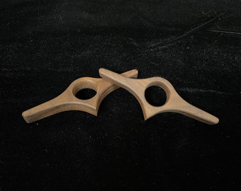 Handmade Wooden Book Page Holder: Walnut