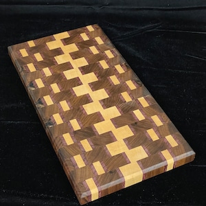 Cutting Board | End Grain | Walnut | Maple | Purpleheart