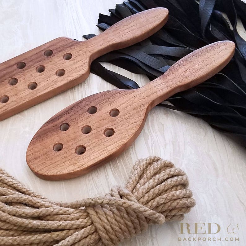 Hair Brush Spanking Paddle with Holes in Black Walnut for Etsy