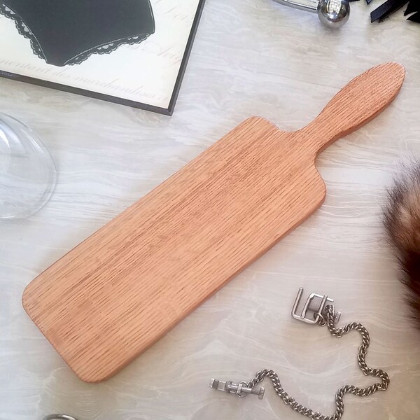 Ruler Spanking Paddle in Oak for Thud Loving Impact Players and Consensual Adult Discipline | Mature