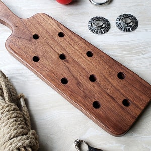 Ruler Spanking Paddle With Holes in Black Walnut - Mature - Etsy