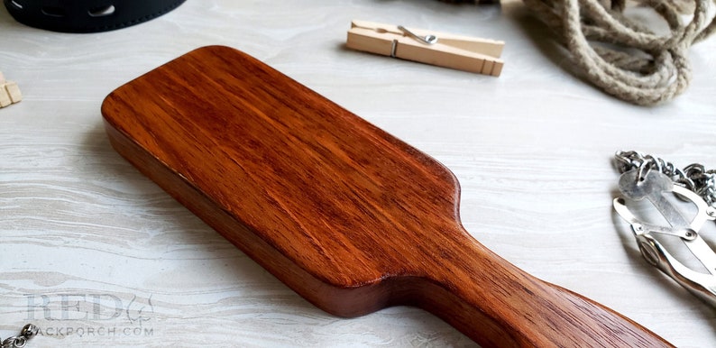 Boudoir Paddle in Jatoba Exotic Hardwood for OTK Spanking, BDSM Impact Play, Domestic Discipline, Femdom Punishment, Mdlb Fetish - Mature 