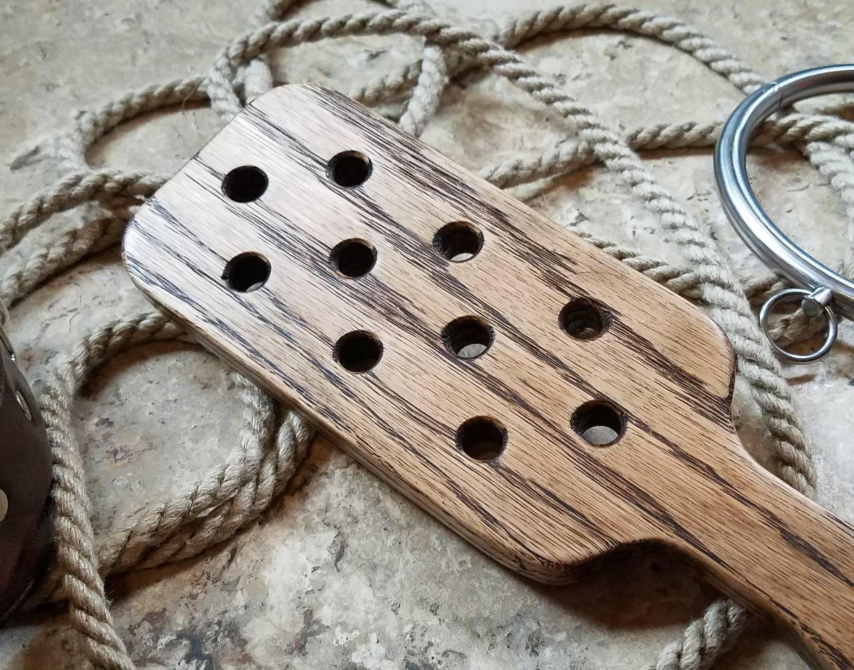 Heavy Hardwood Engraved Spanking Paddle, BDSM Toy Wooden Paddle – Toasty  Contraptions