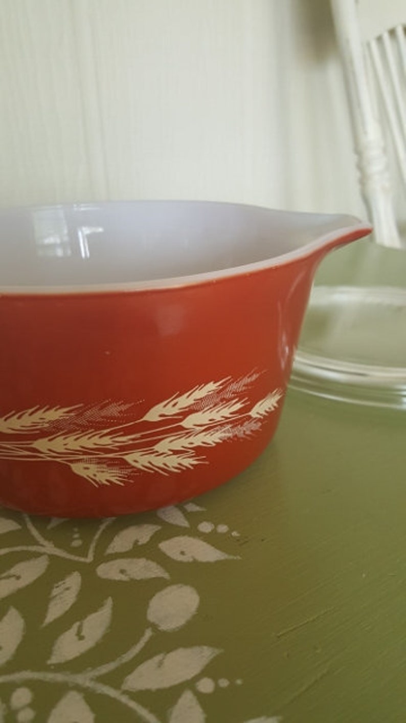 covered casserole cottage modern farmhouse cookware vintage pyrex Pyrex covered dish pyrex with lid gift for cook Autumn Harvest