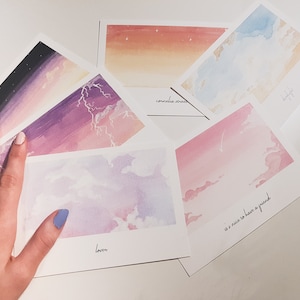 Impression aquarelle Song Sky - Petit (format carte postale)