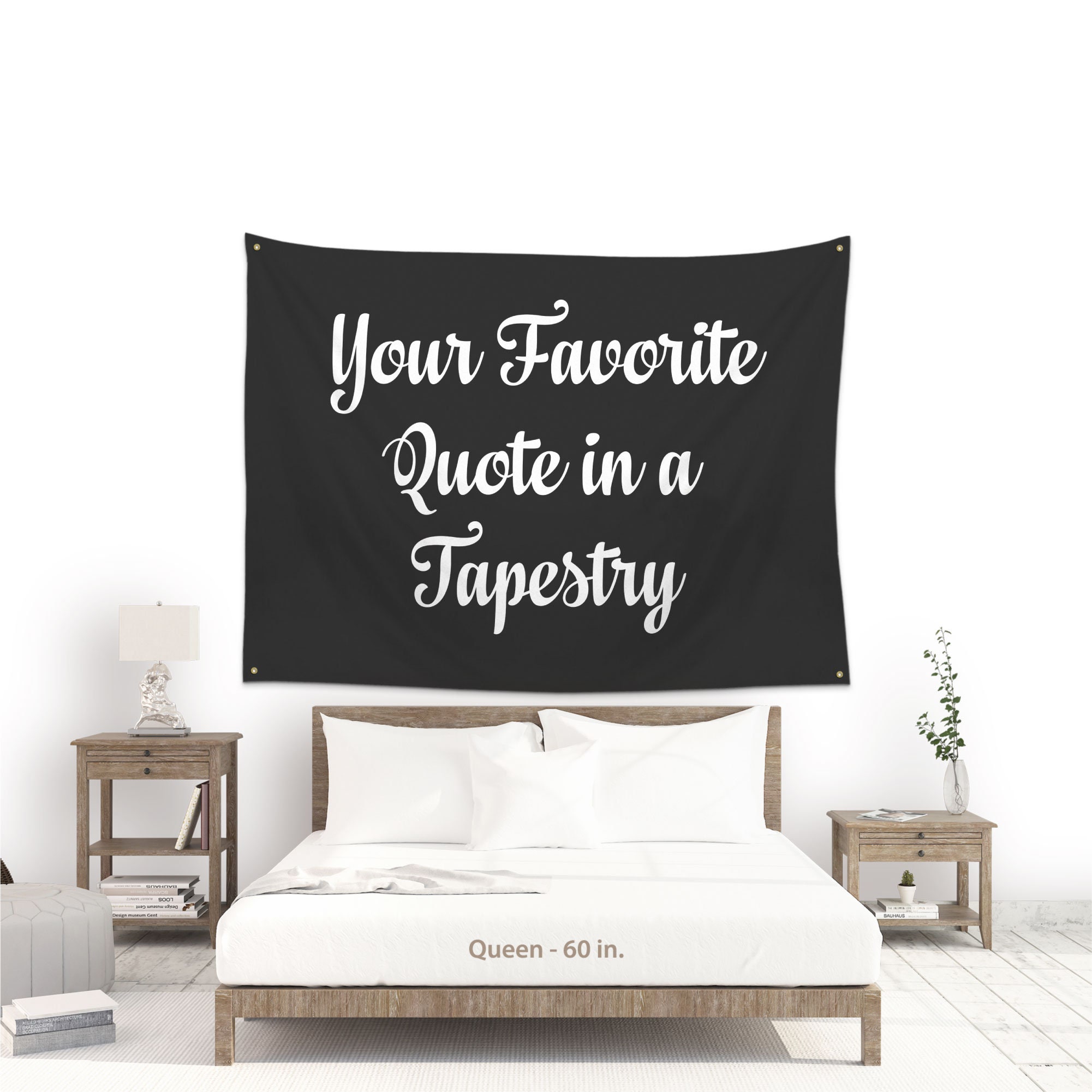 Quote Tapestry Custom Quote Print on a Fabric Wall Art for Etsy