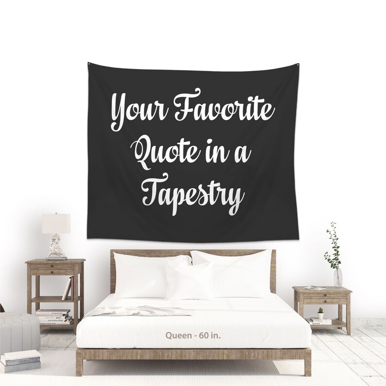 Quote Tapestry Custom Quote Print on a Fabric Wall Art for Etsy
