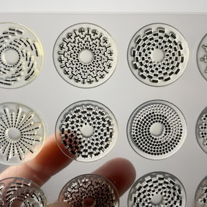 Geometriska cirkelstämplar: Scrapbookingtillbehör, set med 12 (25 mm)