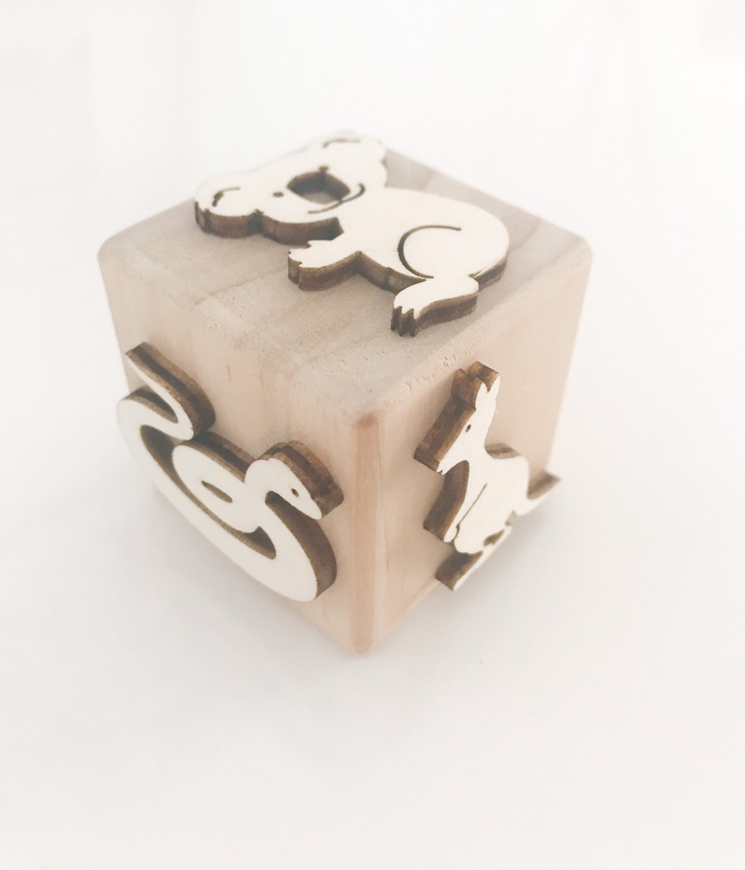 Wooden Dough Stampers for Play Dough Australian Animals Play Etsy