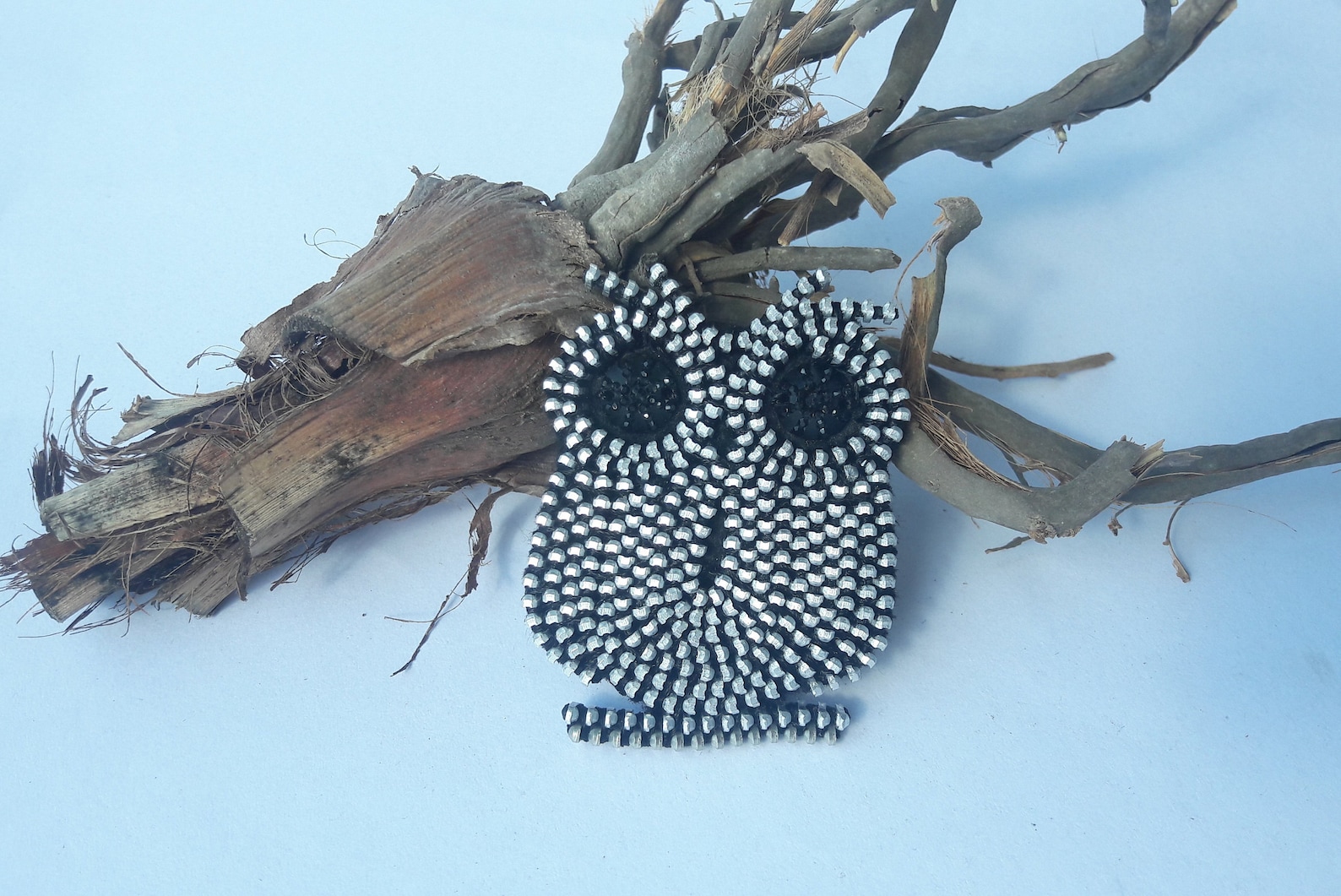 Owl brooch pin Bird brooch Owl Brooch Owl pin Zipper jewelry Etsy