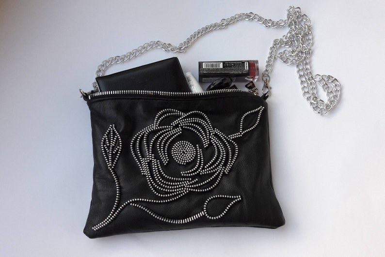 Leather evening bag Small leather clutch Black leather clutch Evening handbag Black women clutch Evening clutch Black evening bag