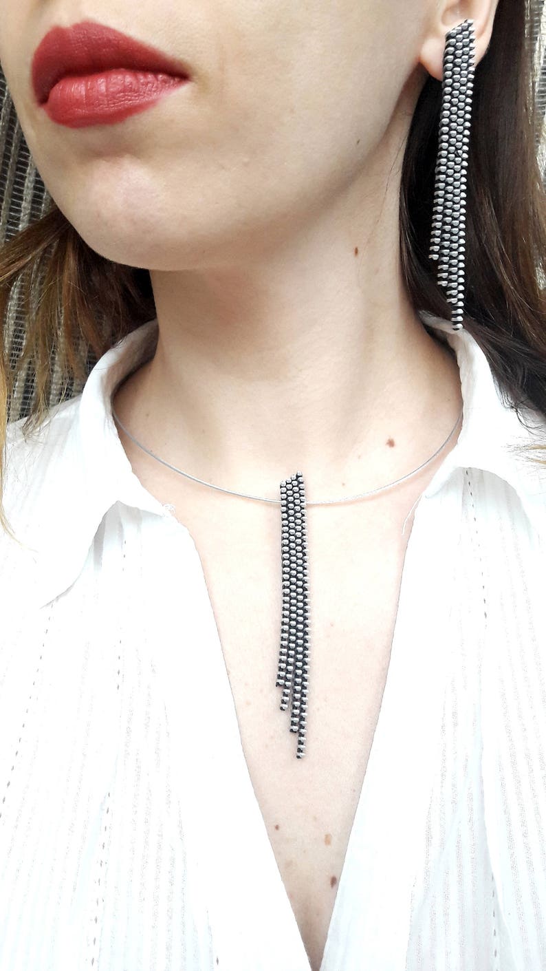 Minimalist jewelry set Contemporary jewelry Geometric jewelry Etsy