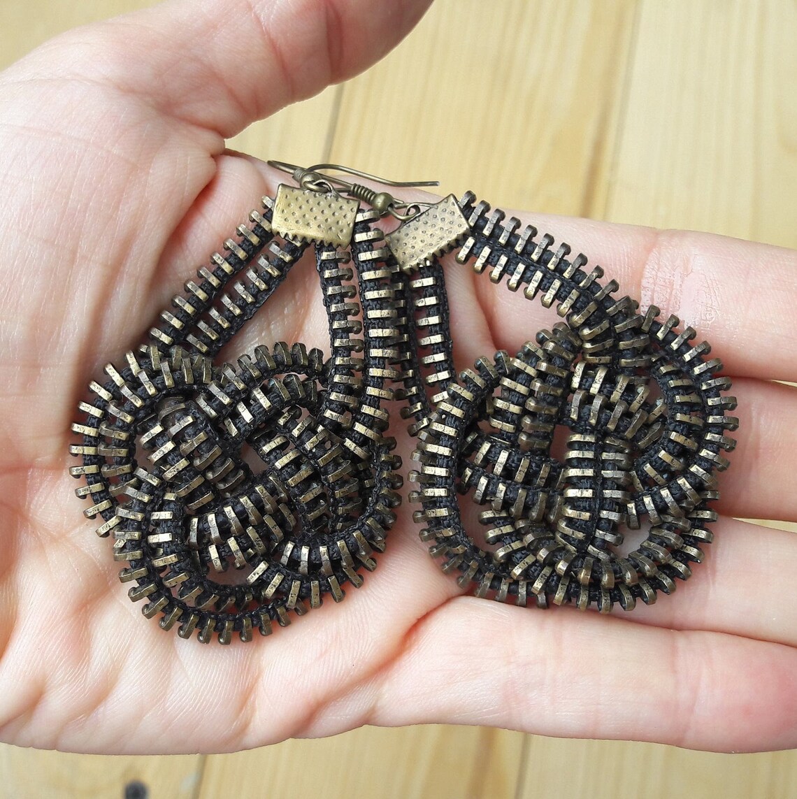 Industrial earrings Zipper jewelry Zipper earrings Industrial Etsy