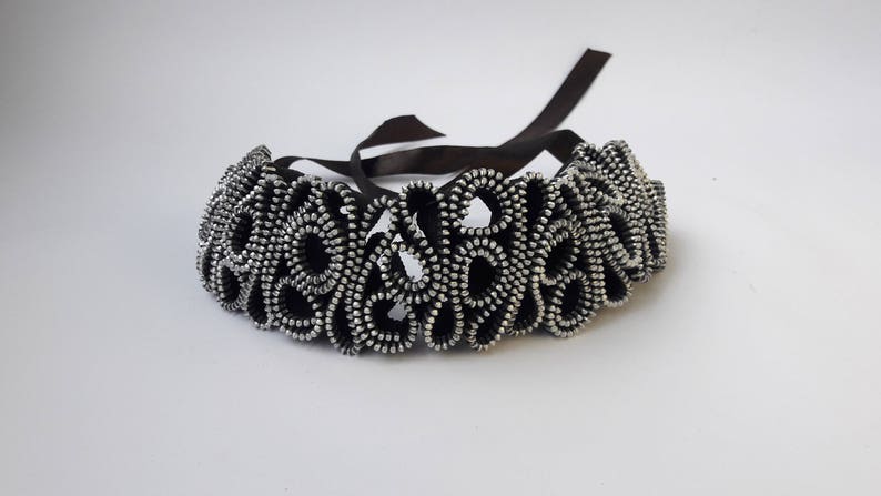 Zipper Bracelet Black metal bracelet Creative jewelry Urban jewelry Unique bracelet Unusual jewelry Industrial bracelet Metal bracelet