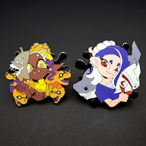 Splatoon 3 Deep Cut Fry and Shiver Hard Enamel Pin Set