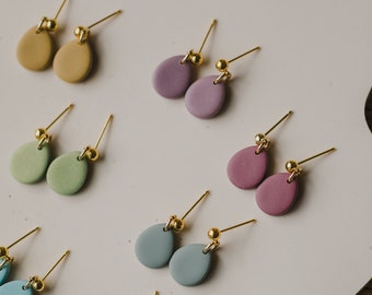 Small Teardrop Polymer Clay Earrings // NOMI earrings // Teardrop Clay Earrings // Gift for Her // Clay Earrings // Polymer Clay
