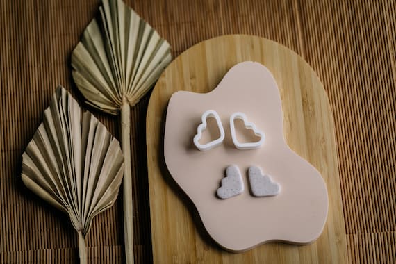 Polymer Clay Cutter, organisch, Polymer Clay Cutter, Ausstecher, Treppe, organisch, Ohrringe, DIY Schmuck, Ausstecher Ohrringe, Set 2 Cutter