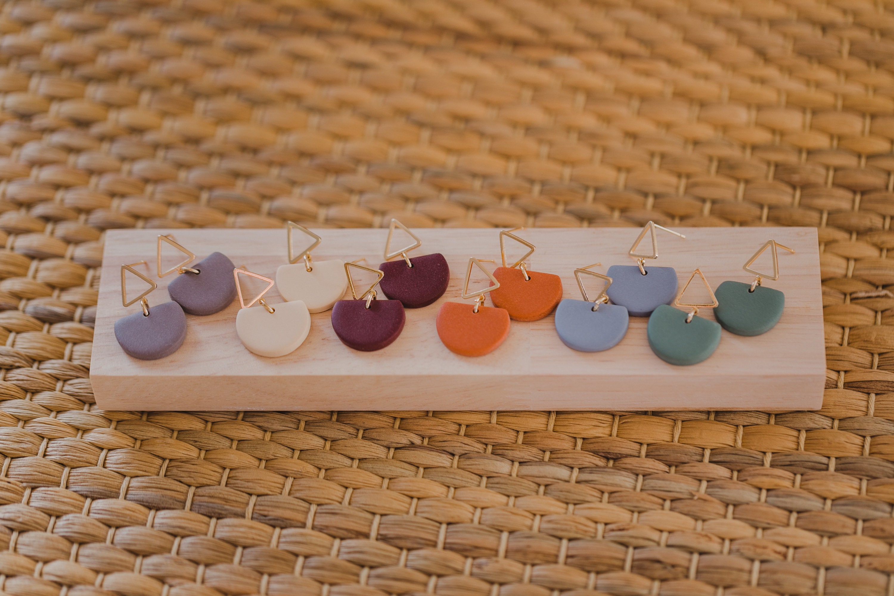 Triangle 2024 clay earrings