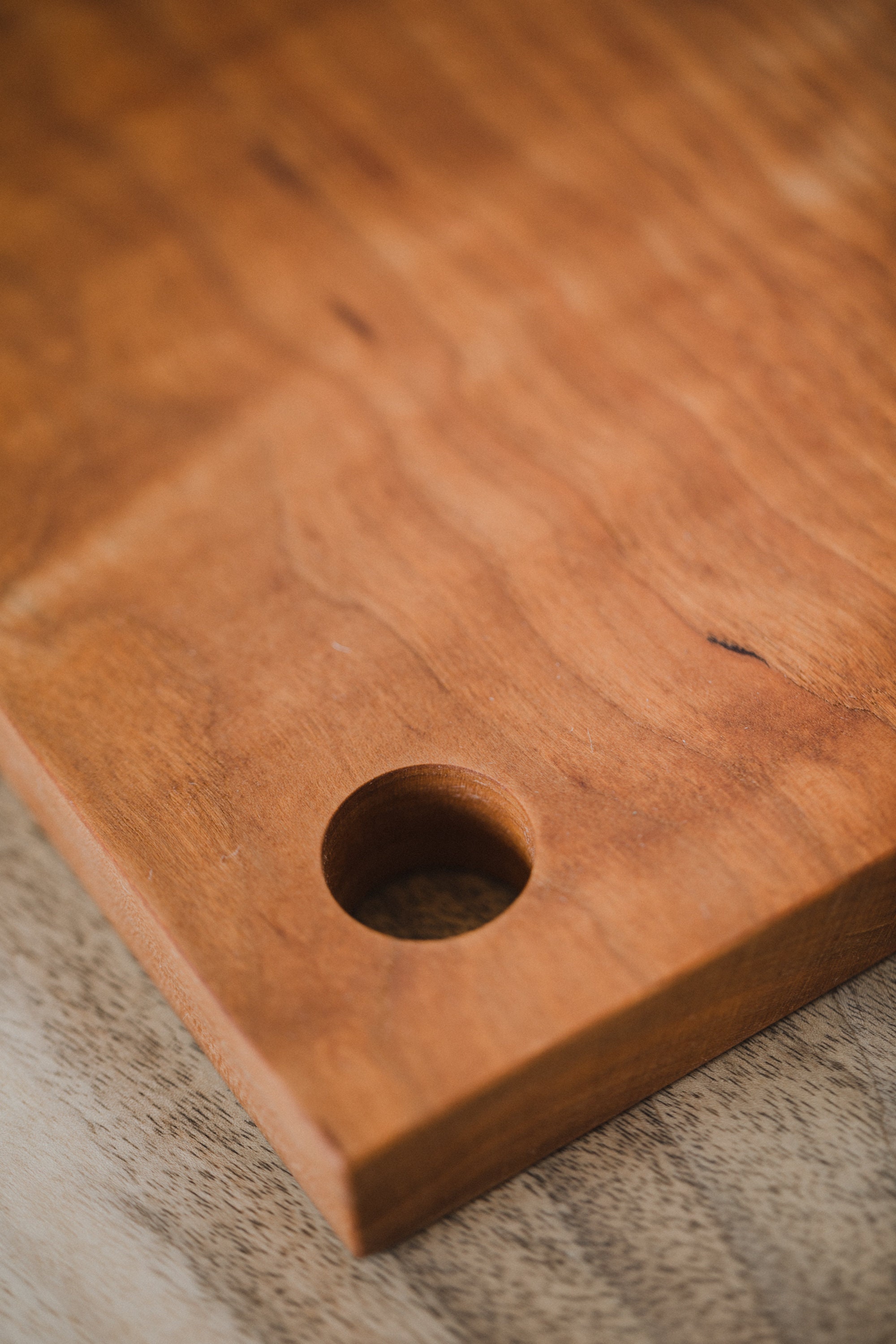 Schneidebrett aus Kirschbaumholz, Kirsche, Echtholz, Schneidebrett