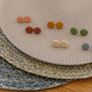 Polymer Clay Ohrringe, Ohrhänger, Ohrringe, GRACE, Clay Ohrringe, Edelstahl, oval, leicht, Stone Effekt, 6 Farben,  handgefertigt