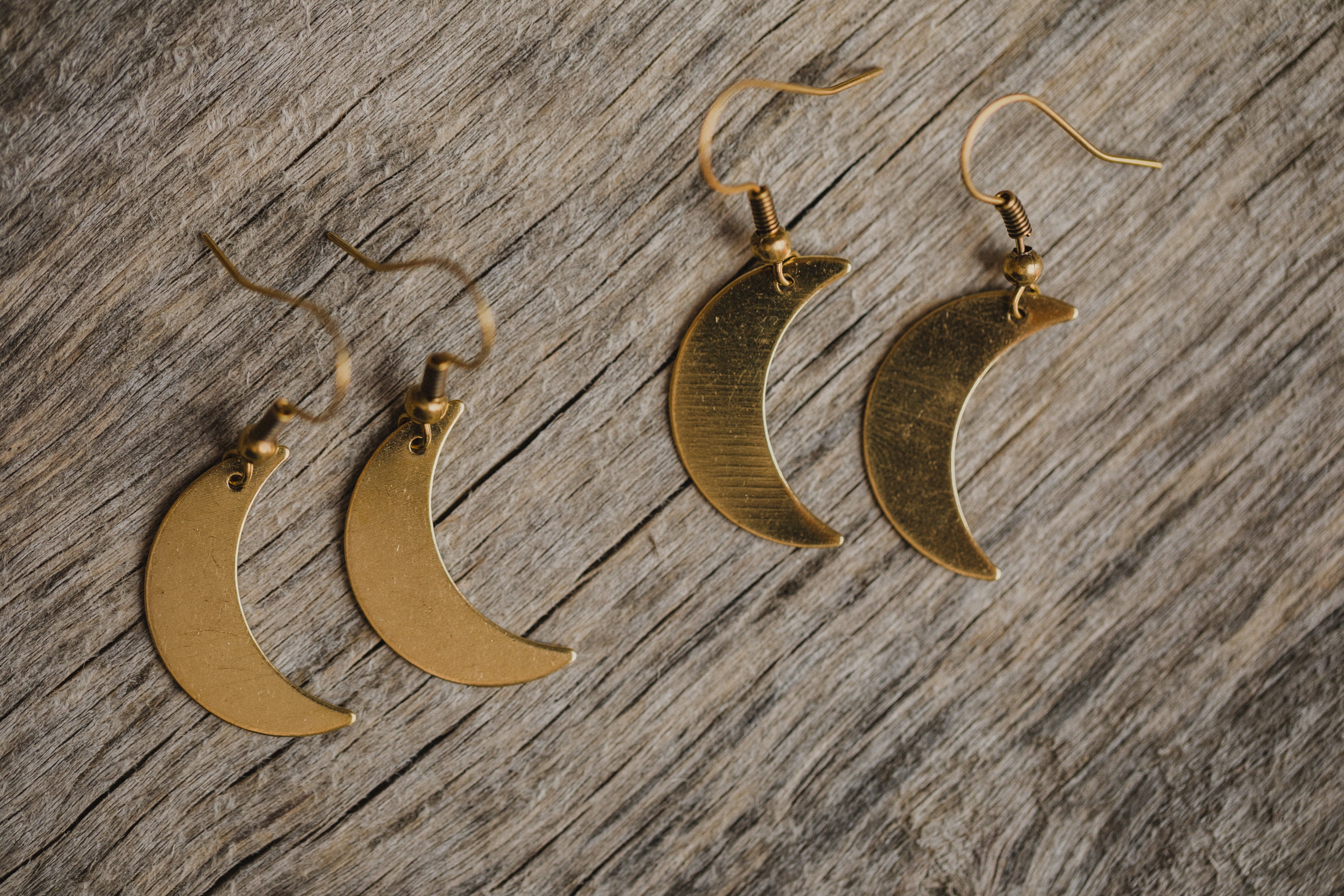 Ohrringe Ohrhanger Filigran Mond Messing Ohrring Ohrringe Mit Geschenkkarte Damenohrring Messing Antikes Gold