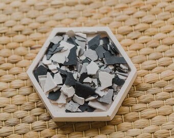 Jesmonite Terrazzo Chips 50 g – Naturtöne, schwarz-weiß, DIY Basteln