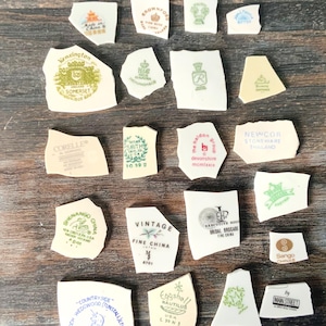 21 Pieces of Hand Cut China Back Stamp Maker Marks