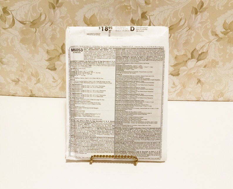 DIY Easter Decor McCall\u2019s Crafts Pattern M6053 ...