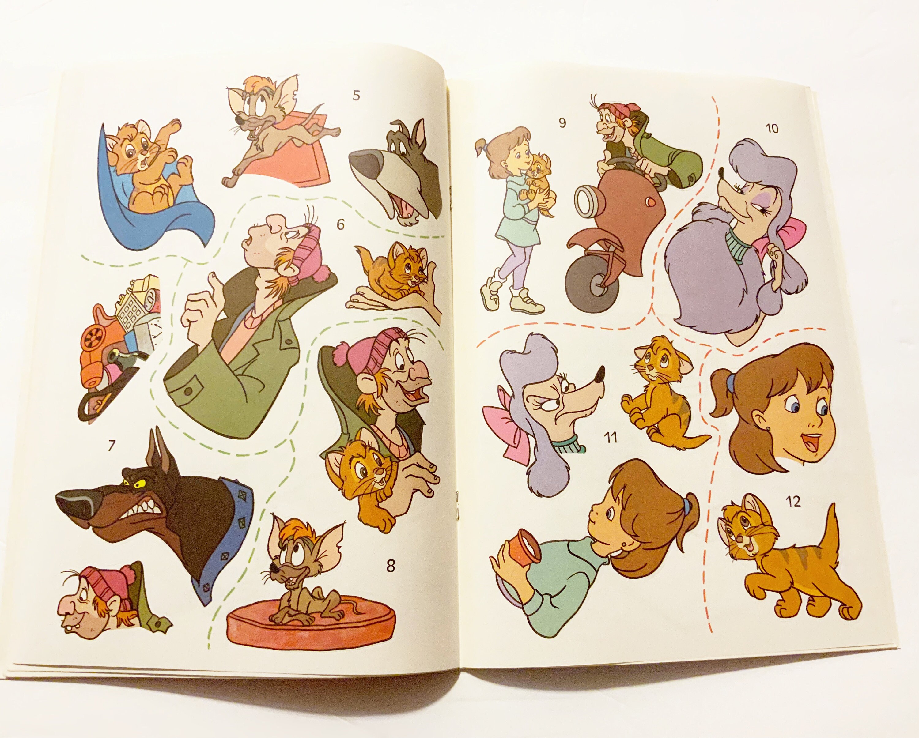 Oliver & Company Stickers and Coloring Book Out of Print Walt Etsy