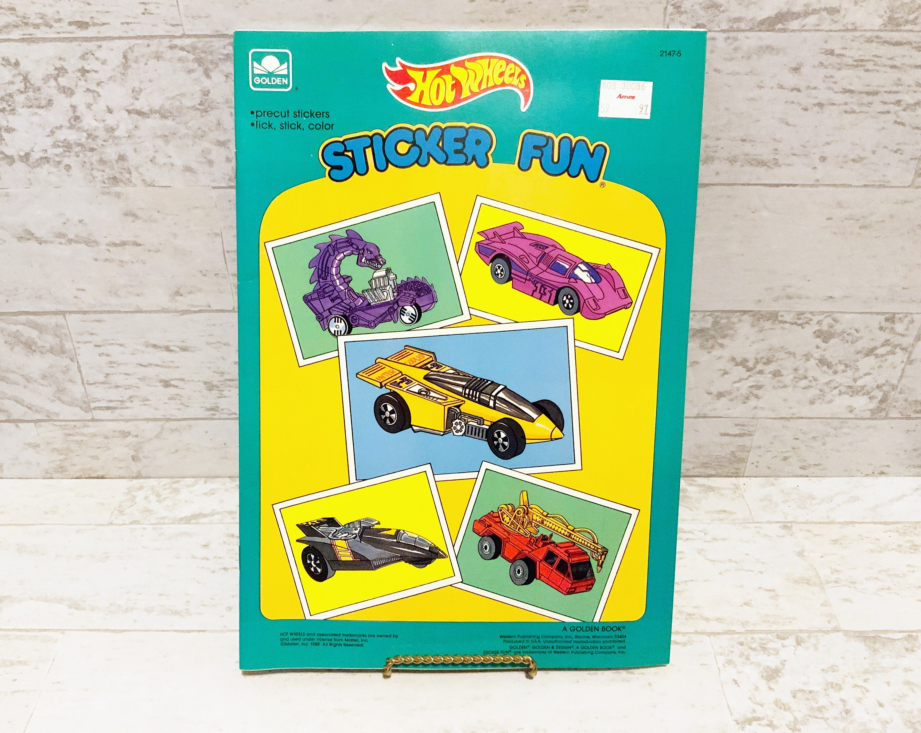 hot wheels sticker fun book with collector cards out of print etsy