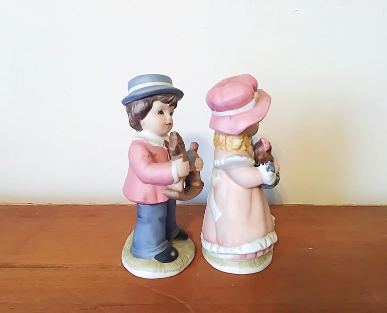 Vintage Boy and Girl Porcelain Figurine Homco 1419 Pair of Etsy