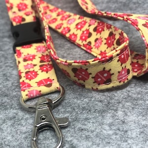 Ladybug Lanyard, Cotton Key and Badge Holder, Clip Options - Etsy