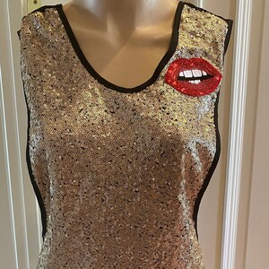 Medium gold sequin bodysuit #6642
