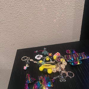 Rainbow bag charms
