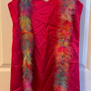 Medium pink feather dress