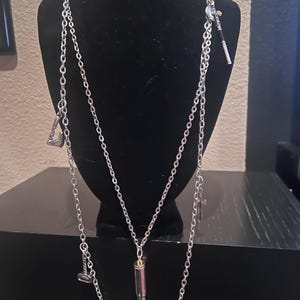 Silver knife necklace