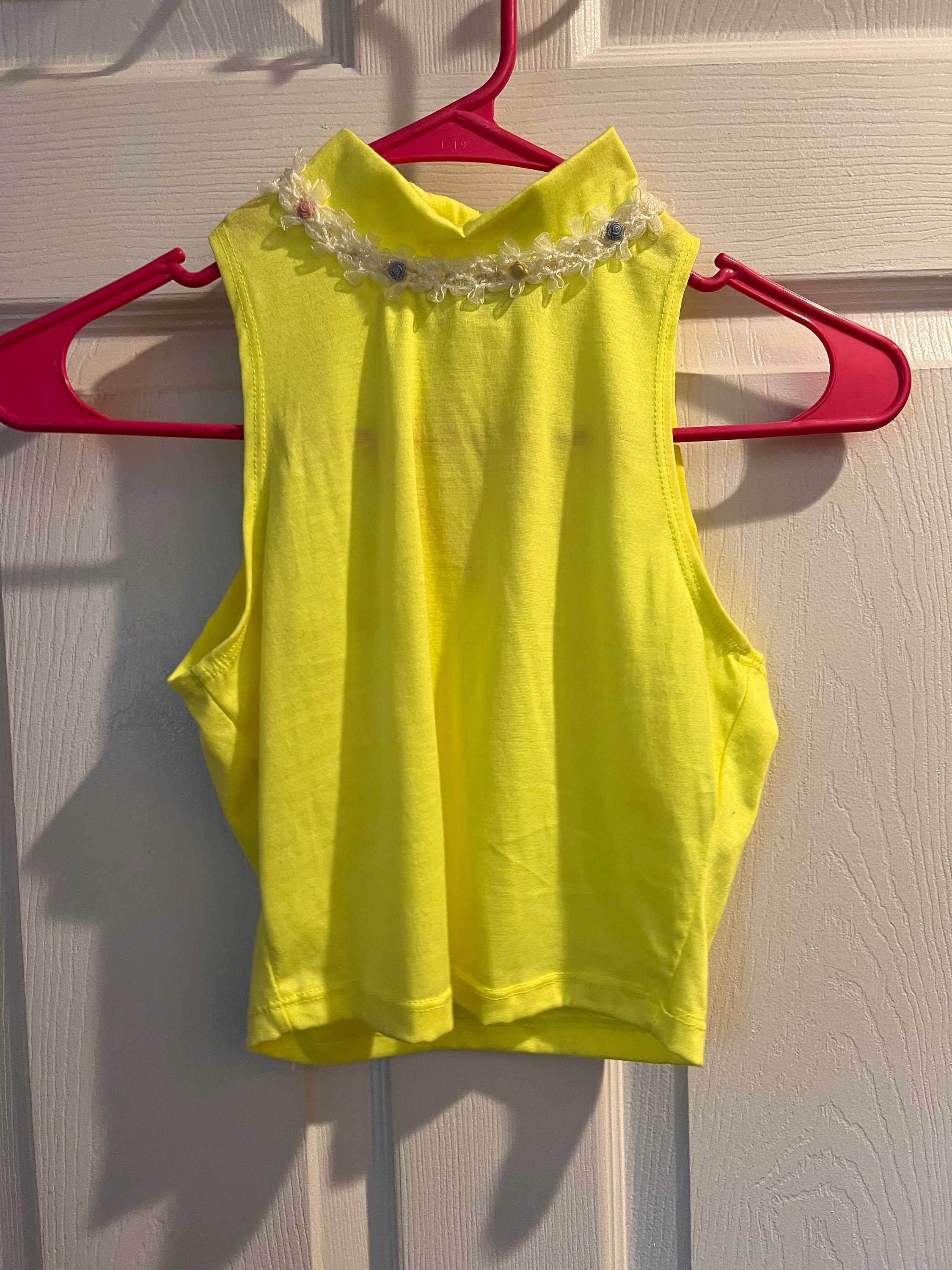 Small Neon Crop Top Etsy