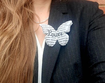 Inspirational Empowering Butterfly Brooch. Luxury Motivation brooch.