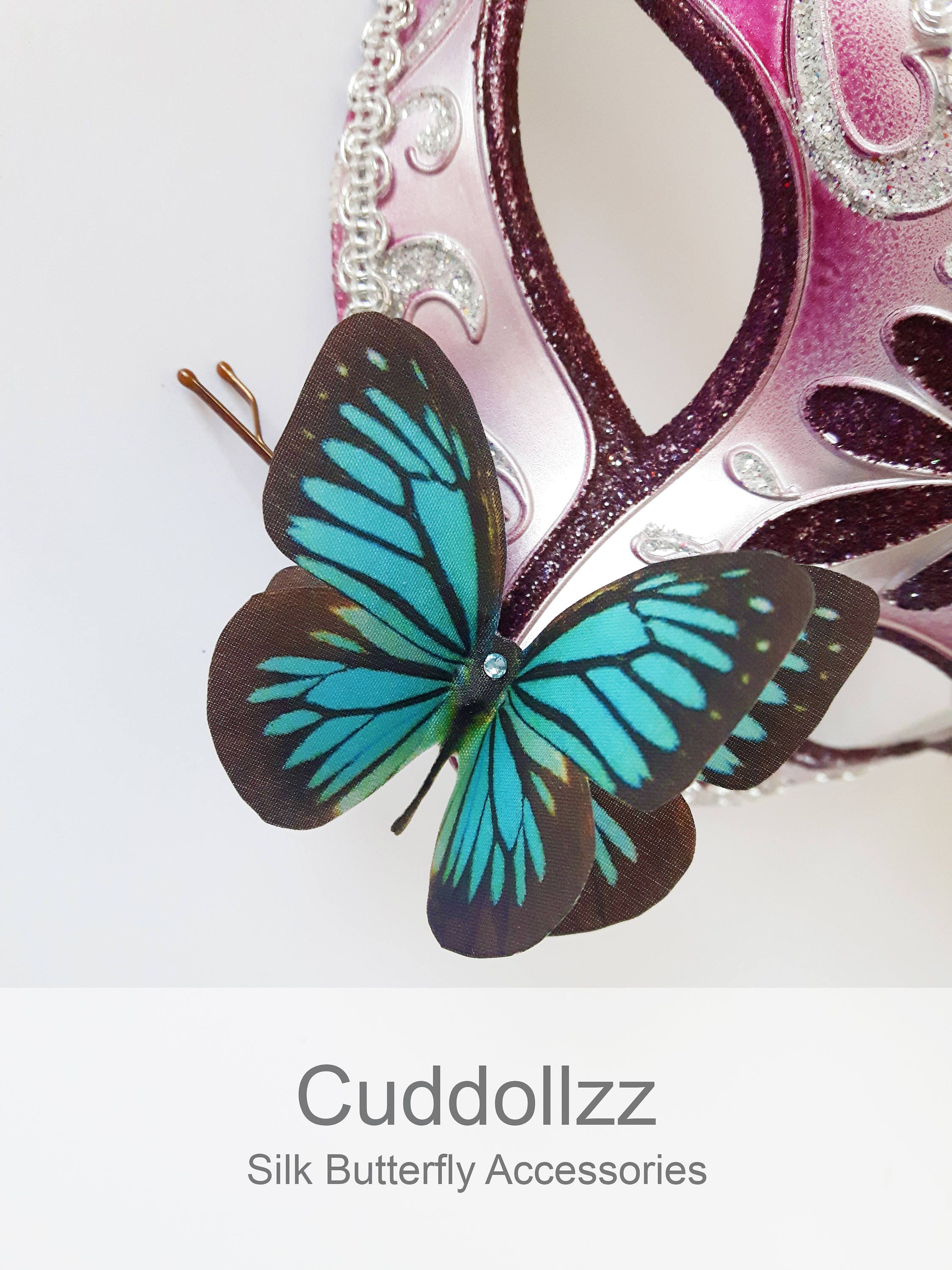 BUTTERFLY HAIR CLAW TEAL BUTTERFLY HAIR CLAW TEAL