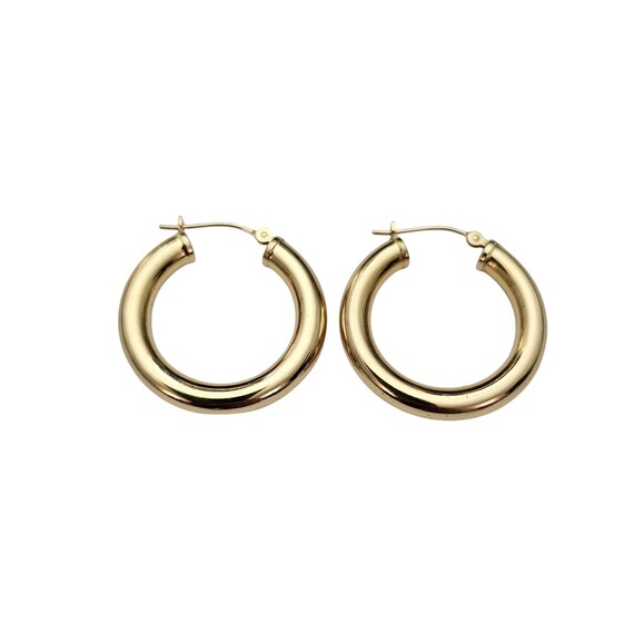 14K Yellow Gold Hoop Earrings J794