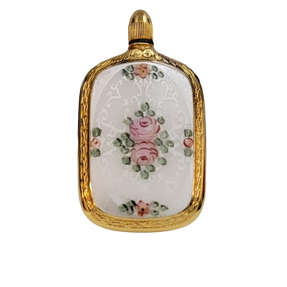Flower Guilloche Perfume Dobber Bottle, M652