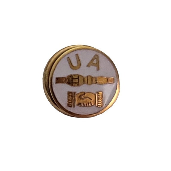 10K Yellow Gold United Association Plumbers & Pipe Fitters Union Lapel Tie Pin E877