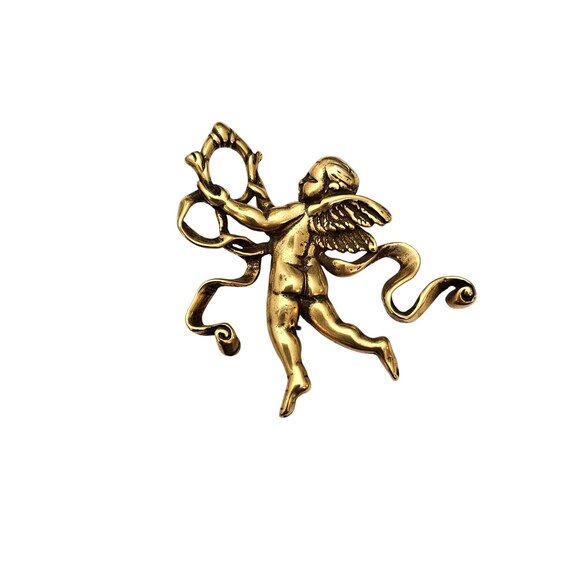 Metropolitan Museum Of Art MMA 1982 Cherub Brooch, Pendant Pin Signed, J715