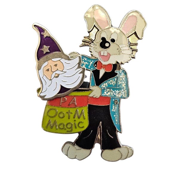 PA Odyssey Of The Mind Magic Bunny Rabbit Slider Pin