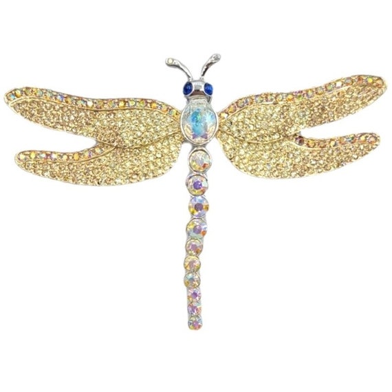 Carolee 1999 Limited Ed. Pave Rhinestone Dragonfly Brooch