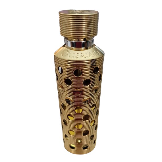Guerlain Mitsouko Paris Eau De Toilette In Gold Tone Signature Case Dispenser E276
