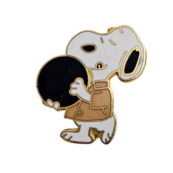 Snoopy Holding A Bowling Ball Pin Aviva Ent. Inc.